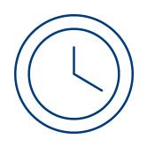 Clock icon blue