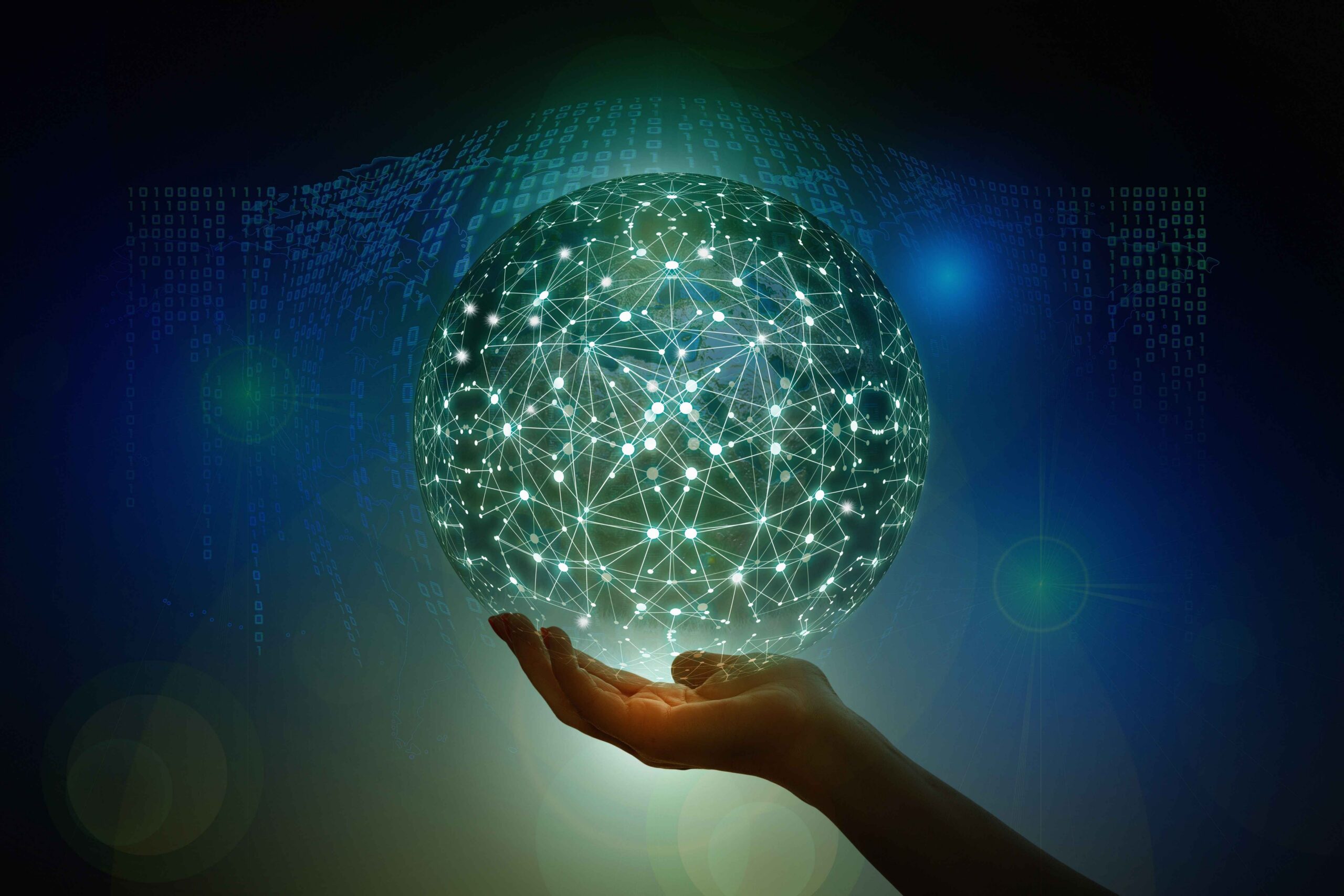Los pagos internacionales representados como un globo digital